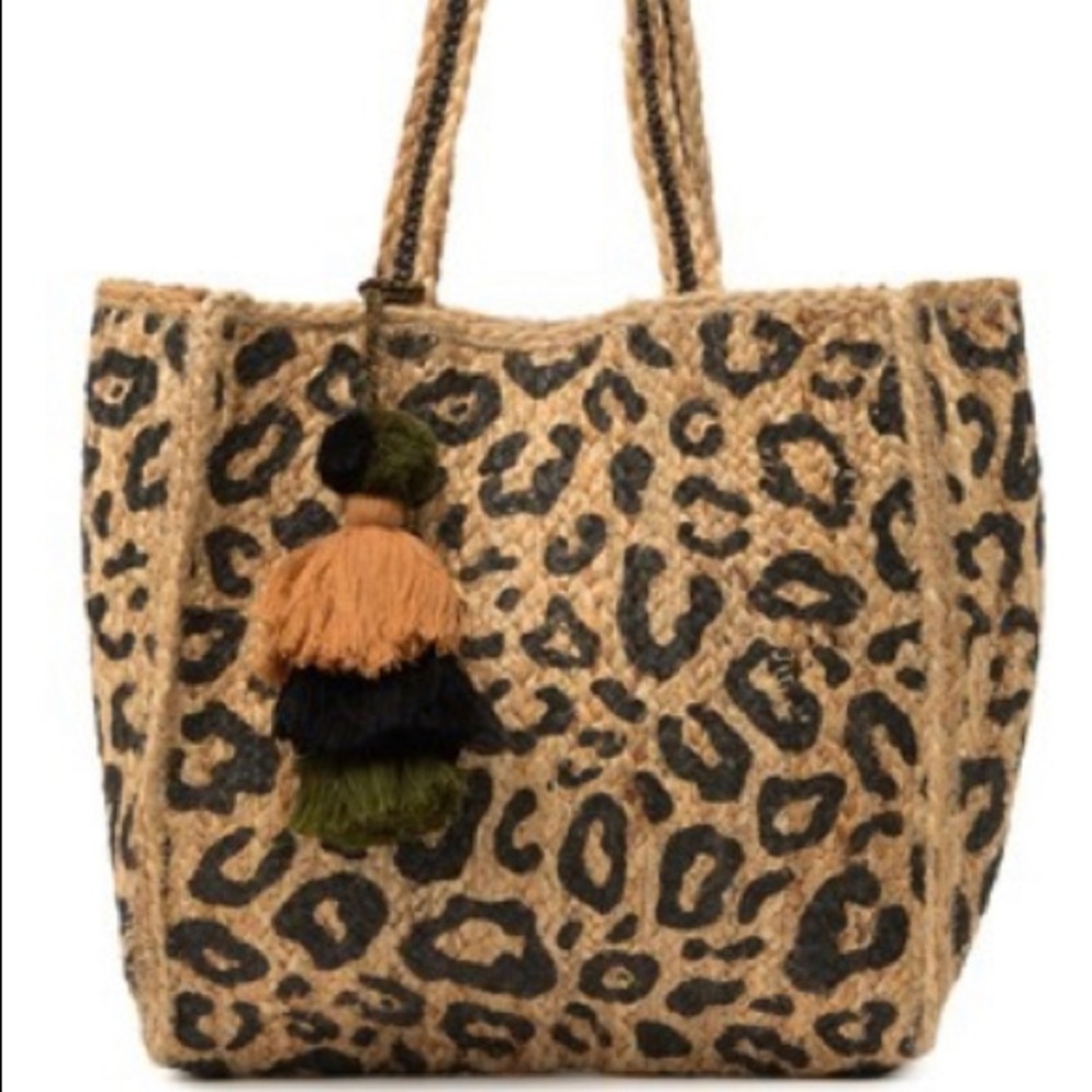 America and Beyond Leopard Tote